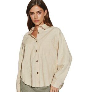 Long Sleeve Button Down Shirt Oatmeal